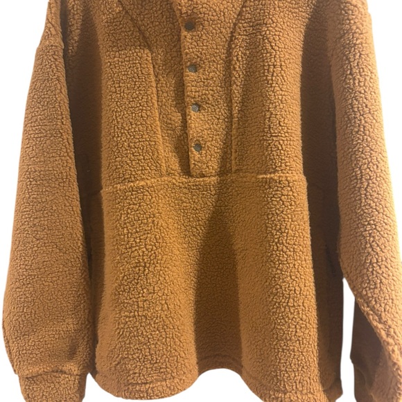 Alpine Design Jackets & Blazers - Alpine Design Women’s 1/4 Snap Sherpa Pullover – Size L – Caramel Latte NWT